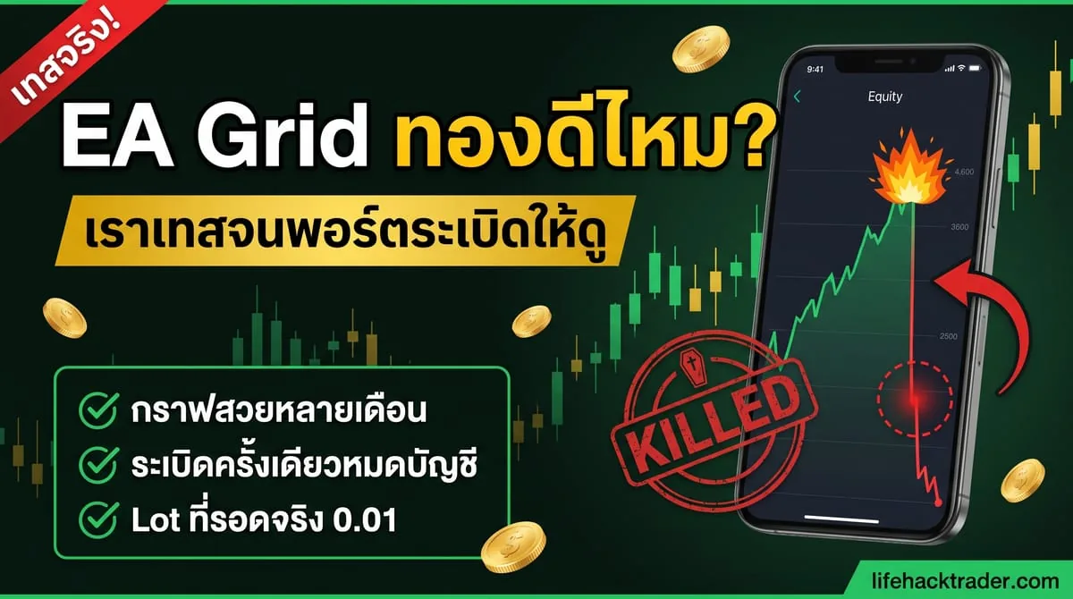 EA grid ทองดีไหม? เราเทส martingale จนมันระเบิดให้ดู