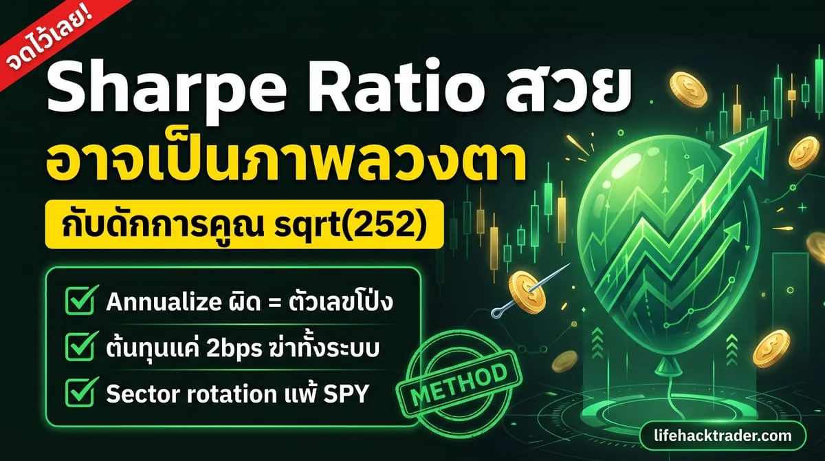 Sharpe Ratio หลอกได้ยังไง? กับดักการ annualize ด้วย sqrt(252)