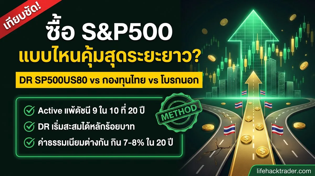 เทียบ 4 เส้นทางซื้อ S&P500 สำหรับคนไทย: DR SP500US80, กองทุนรวม, โบรกนอก US ETF, UCITS ไอร์แลนด์