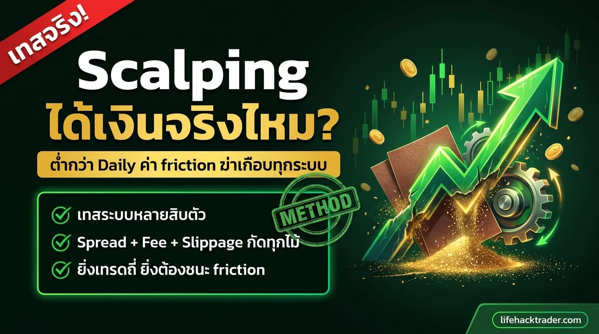 Scalping ได้เงินจริงไหม? ทำไมเทรดสั้นกว่า Daily แพ้ค่าธรรมเนียม